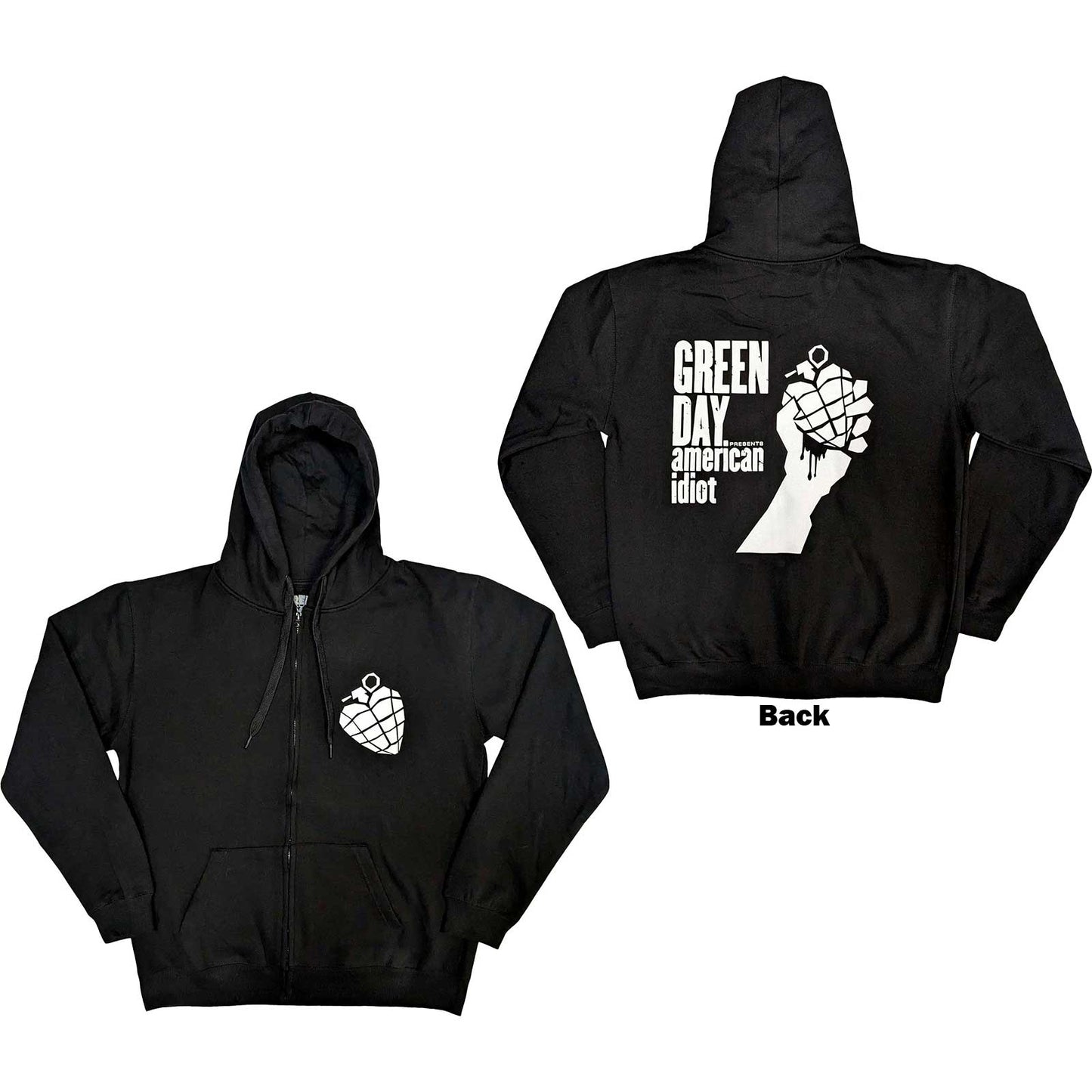 Green Day - Unisex Zipped - New Hooded Tops