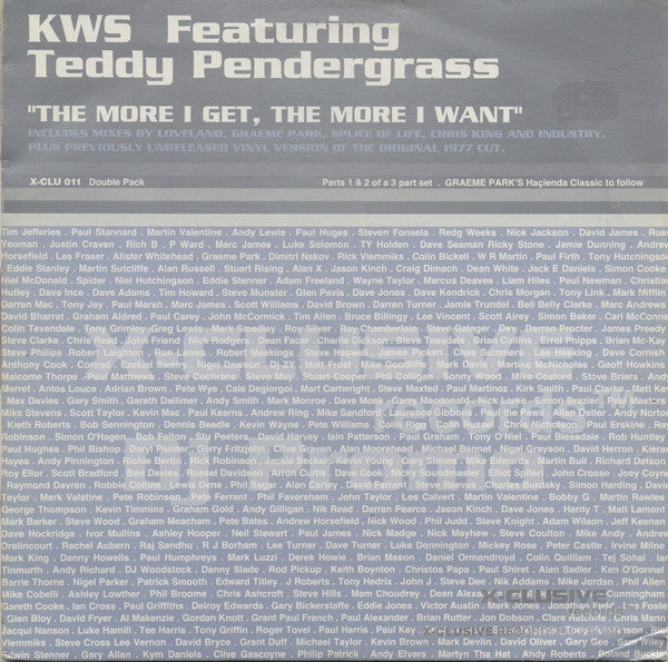 K.W.S. - More I Get, The More I Want (Parts 1 & 2) - Used Vin