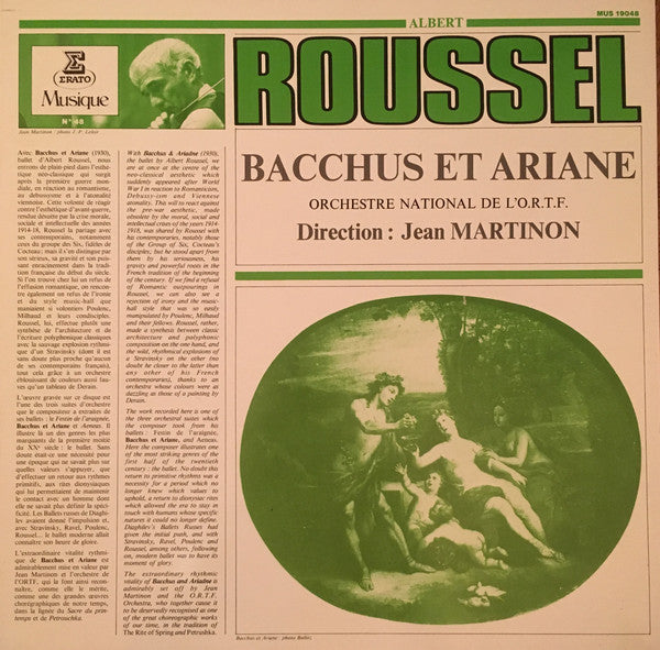 Albert Roussel - Bacchus Et Ariane - Used Vinyl Record