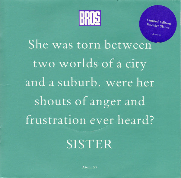 Bros - Sister - Used Vinyl Record 7"