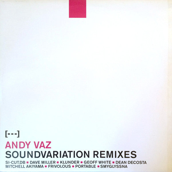 Andy Vaz - Soundvariation Remixes - Used Vinyl Record 12"