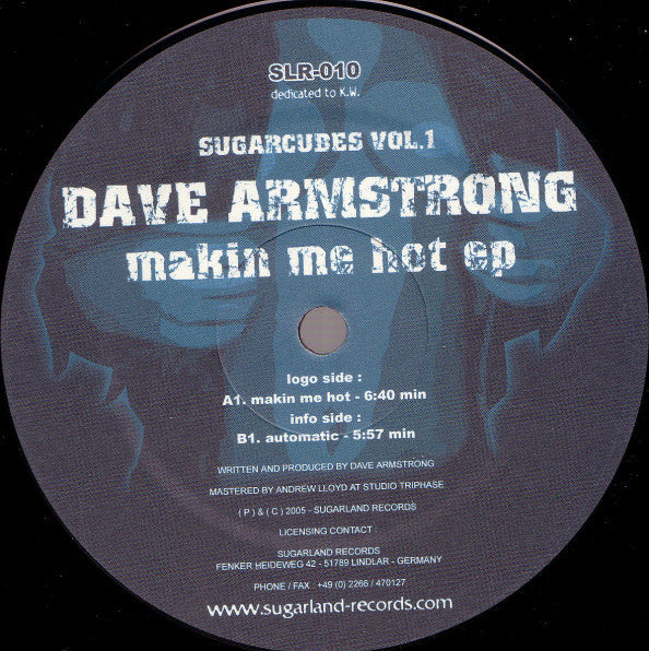 Dave Armstrong - Makin' Me Hot EP - Used Vinyl Record 12"
