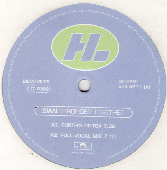 Sian - Stronger Together - Used Vinyl Record 12"