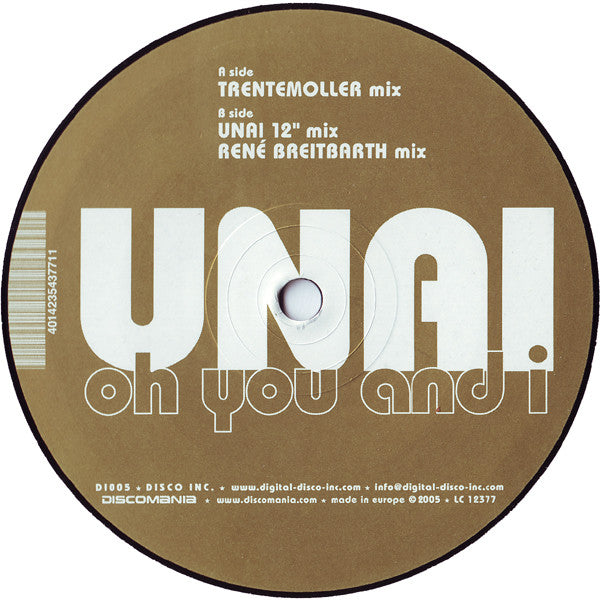 Unai - Oh You And I - Vinyl Record 12"