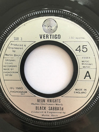 Black Sabbath - Neon Knights - Used Vinyl Record 45