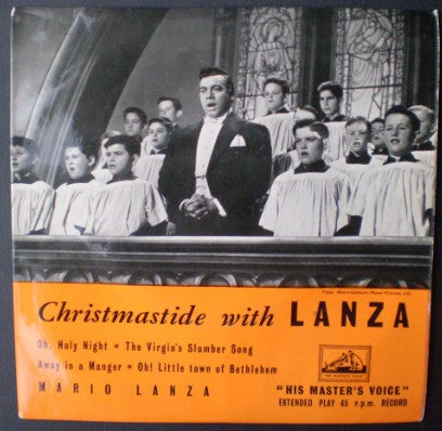 Mario Lanza - Christmastide With Lanza - Used Vinyl Record 7"