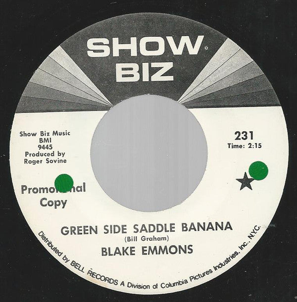 Blake Emmons - Green Side Saddle Banana - Used Vinyl Record 7