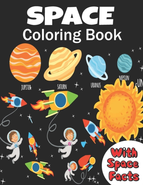 GREEN - Space Coloring Book coloring planets , astronauts , Rockets a