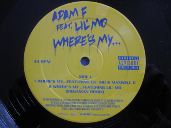 Adam F - Where's My..? - Used Vinyl Record 12"