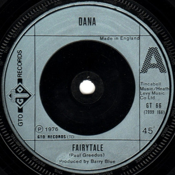 Dana - Fairytale - Used Vinyl Record 7"