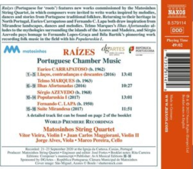 MATOSINHOS STRING QU - RAIZES PORTUGUESE CHAMBER MUSI - CD