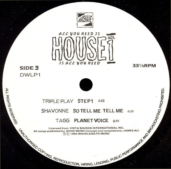 Various - All You Need Is House - House Is All You Need - Vol. 1 - U