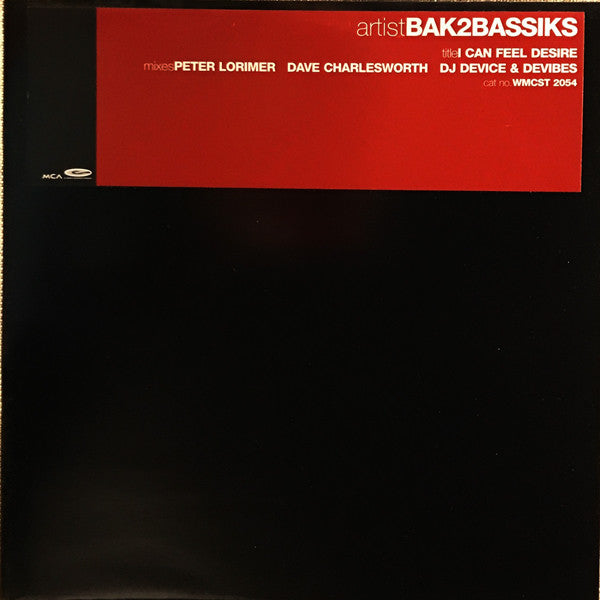Bak2bassiks - I Can Feel Desire - Used Vinyl Record 12"