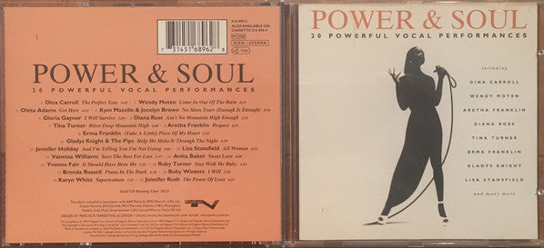 Various - Power & Soul (20 Powerful Vocal Performances) - Used CD