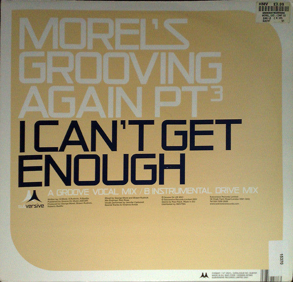 George Morel - Morel's Grooving Again (Part 3) - Used Vinyl Record 12