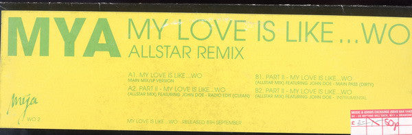 Mya - My Love Is Like... Wo (Allstar Remix) - Used Vinyl Reco