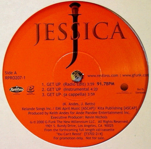 Jessica - Get Up - Used Vinyl Record 12"