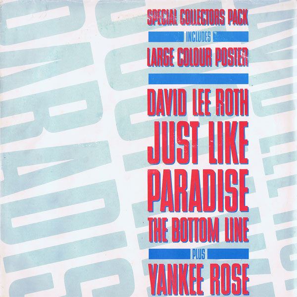 David Lee Roth - Just Like Paradise - Used Vinyl Record 12"