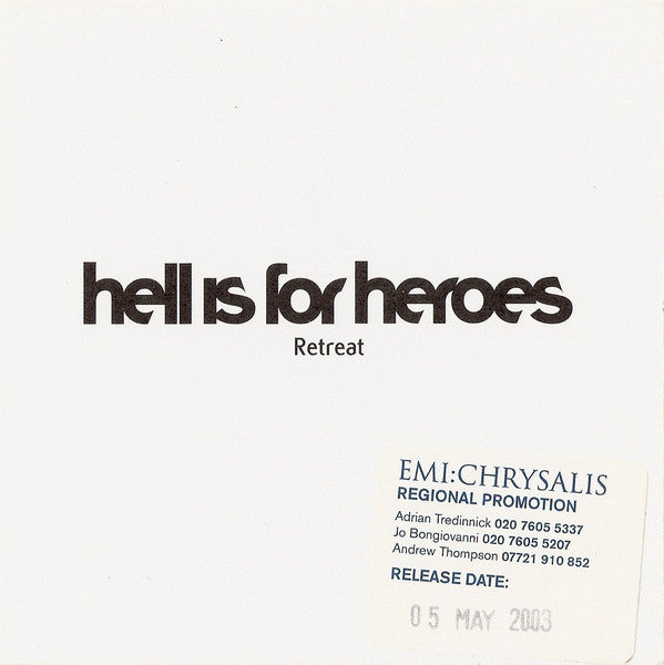 Hell Is For Heroes - Retreat - Used CD