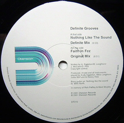 Definite Grooves - Nothing Like The Sound - Used Vinyl Record 12"