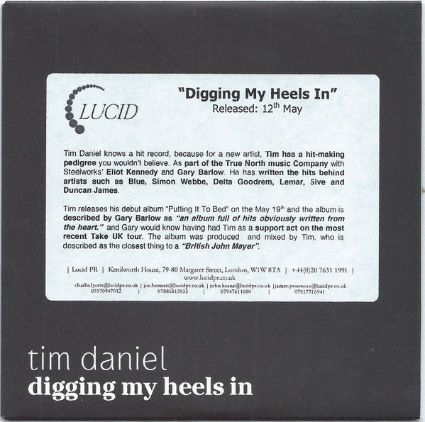 Tim Daniel - Digging My Heels In - Used CD