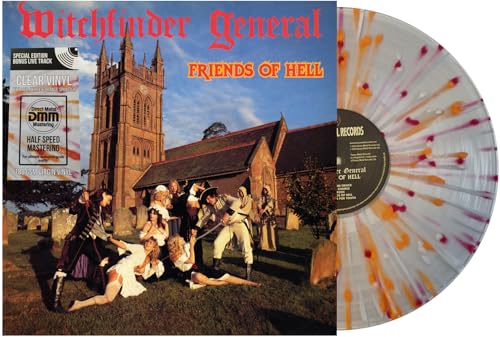 WITCHFINDER GENERAL - FRIENDS OF HELL (CLEAR W/ RED, ORANGE & WHITE S