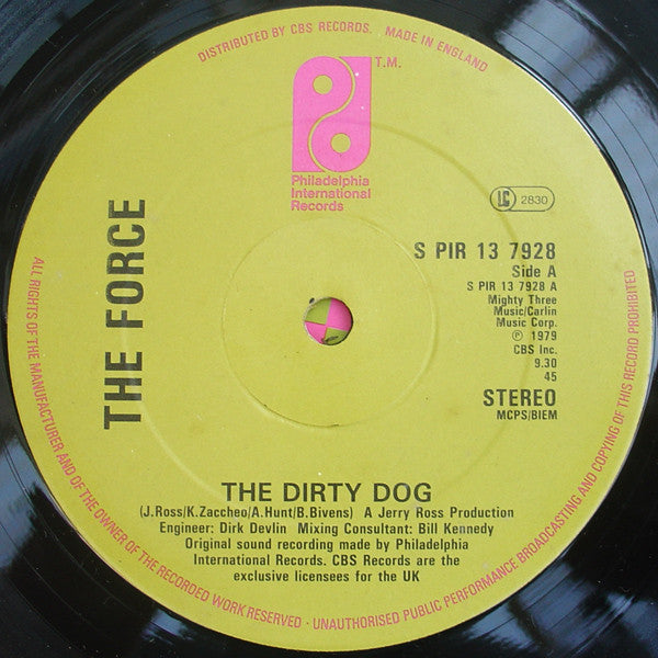 Force - Dirty Dog / Rock Your Baby - Used Vinyl Record 12"