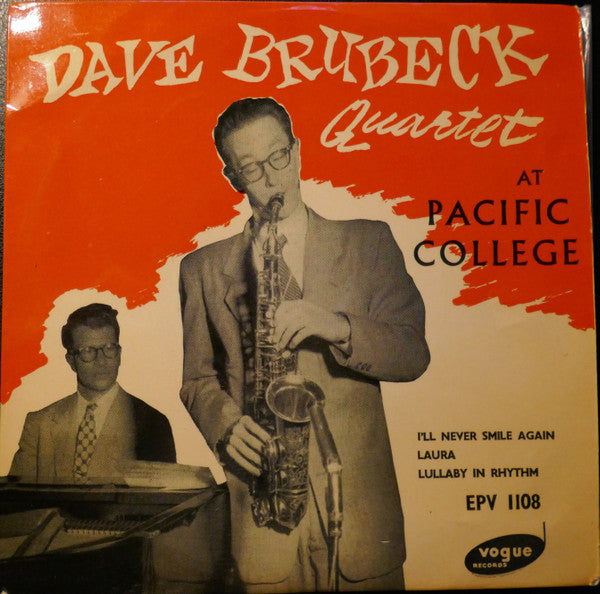 Dave Brubeck Quartet - At Pacific College - Used Vinyl Record 7"