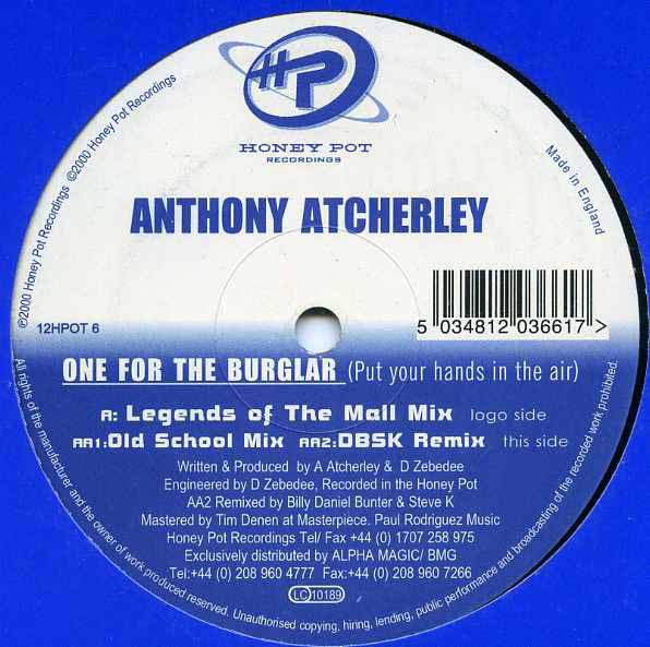 Anthony Atcherley - One For The Burglar (Put Your Hands In The Air) -
