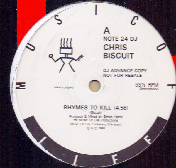 Chris Biscuit - Rhymes To Kill - Used Vinyl Record 12"