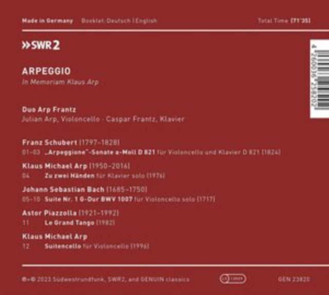 DUO ARP FRANTZ - ARPEGGIO - CD