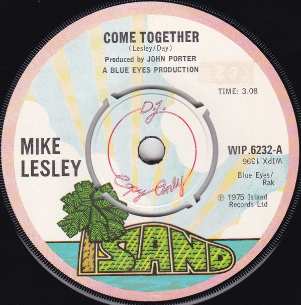 Mike Lesley - Come Together - Used Vinyl Record 7"