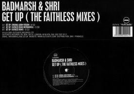 Badmarsh & Shri - Get Up (The Faithless Mixes) - Used Vinyl Record 12