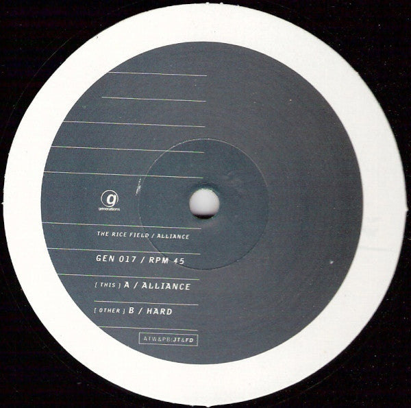 Rice Field - Alliance - Used Vinyl Record 12"