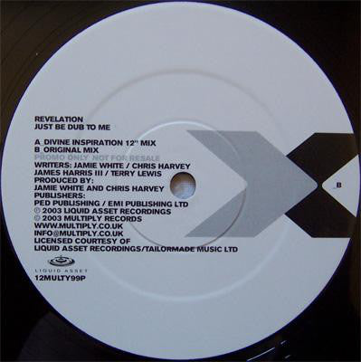 Revelation - Just Be Dub To Me - Used Vinyl Record 12"