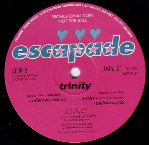 Trinity - X-files - Used Vinyl Record 12"