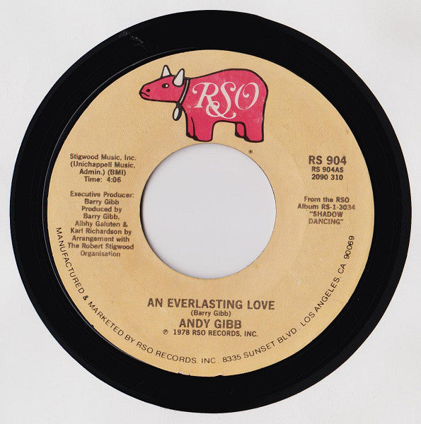 Andy Gibb - An Everlasting Love - Used Vinyl Record 7"