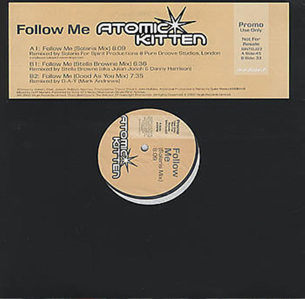 Atomic Kitten - Follow Me - Used Vinyl Record 12"
