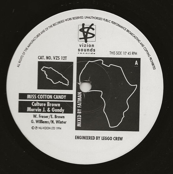 Culture Brown - Miss Cotton Candy - Used Vinyl Record 10"