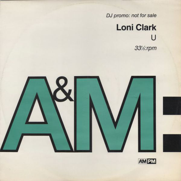 Loni Clark - U - Used Vinyl Record 12"