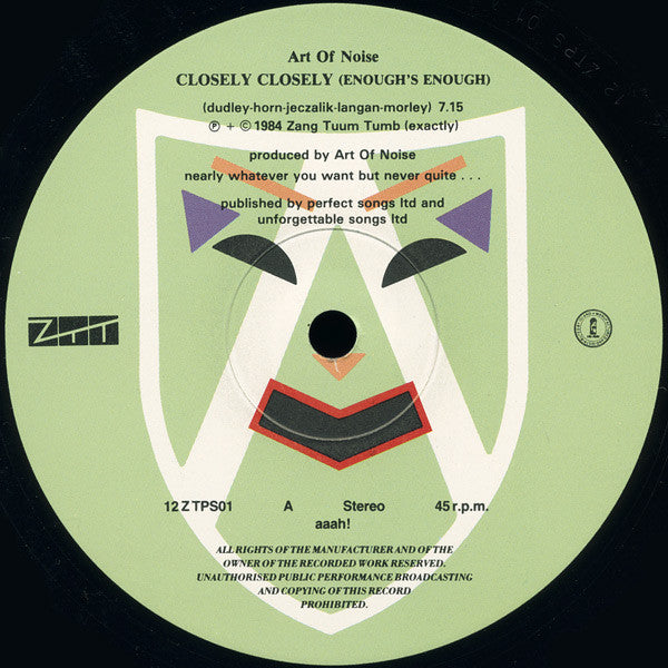 Art Of Noise - Closely Closely (Enough's Enough) - Used Vinyl Record