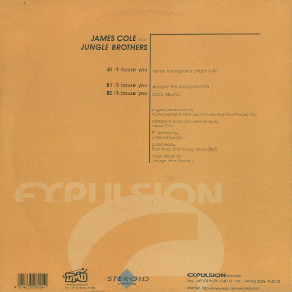 James Cole - I'll House You - Used Vinyl Record 12"