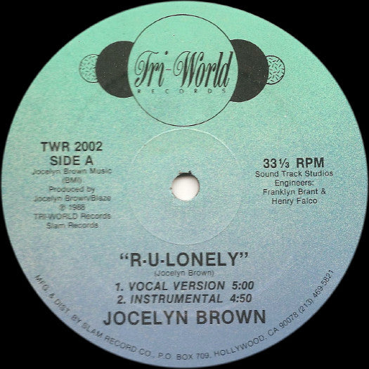 Jocelyn Brown - R-U-Lonely - Used Vinyl Record 12"