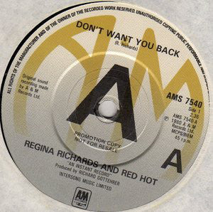 Regina Richards And - Don't Want You Back - Used Vinyl Record