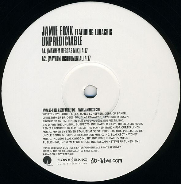 Jamie Foxx - Unpredictable - Used Vinyl Record 12"