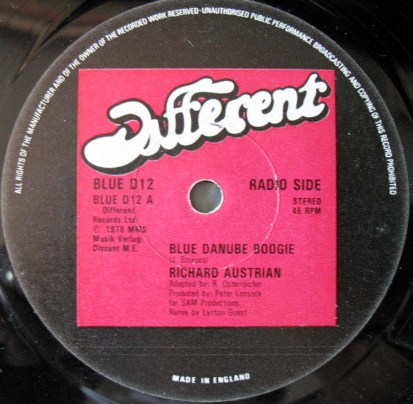 Richard Austrian - Blue Danube Boogie - Used Vinyl Record 12"