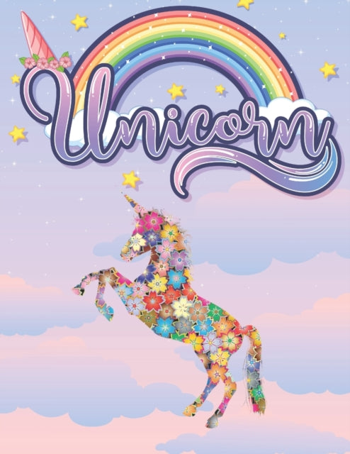 ELAIRMI - Unicorn 8.5/11 inch 21.59/27.94 cm 60 page. 60 adorable
