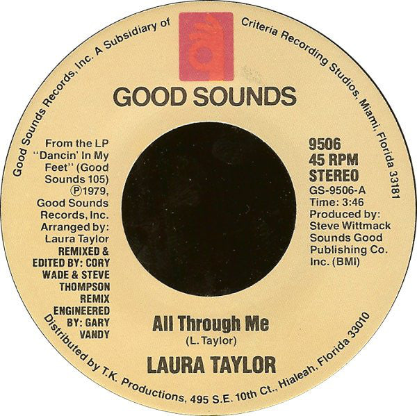 Laura Taylor - All Through Me - Used Vinyl Record 7"