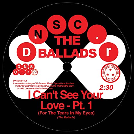 BALLADS - I CAN'T SEE YOUR LOVE (FOR THE TEARS IN MY EYE - Vinyl Recor
