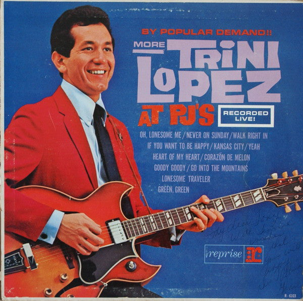 Trini Lopez - By Popular Demand More At P.J.'s - Used Vinyl Record